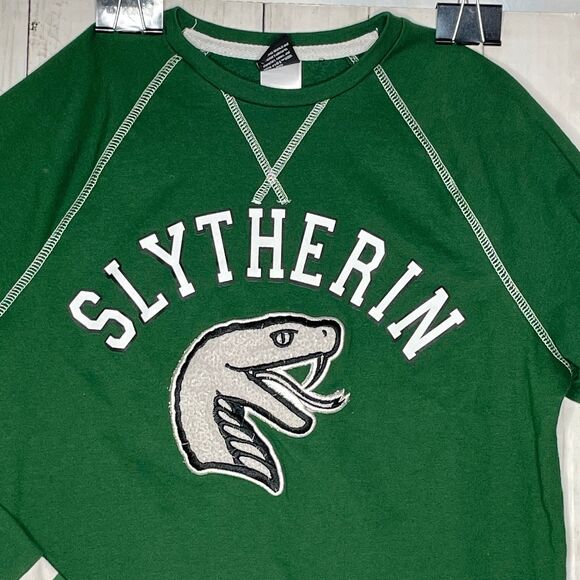 Harry Potter Wizarding World Green Slytherin Snake Sweatshirt S - Picture 2 of 10